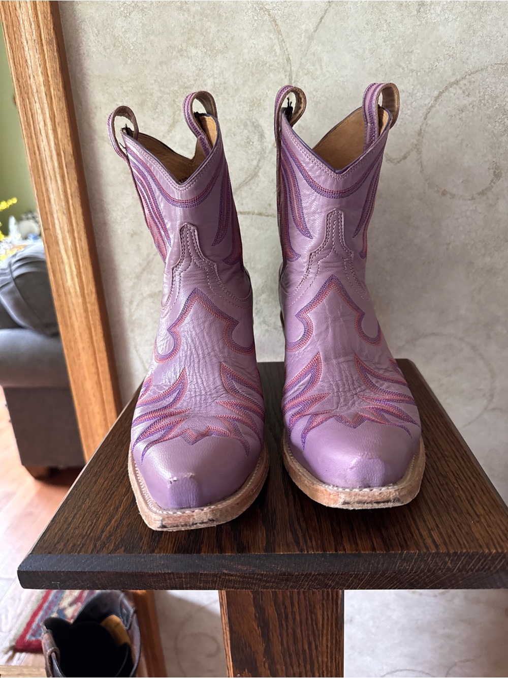 Lucchese Limited Release Lilac Ankle Boots - Picture 2 of 8